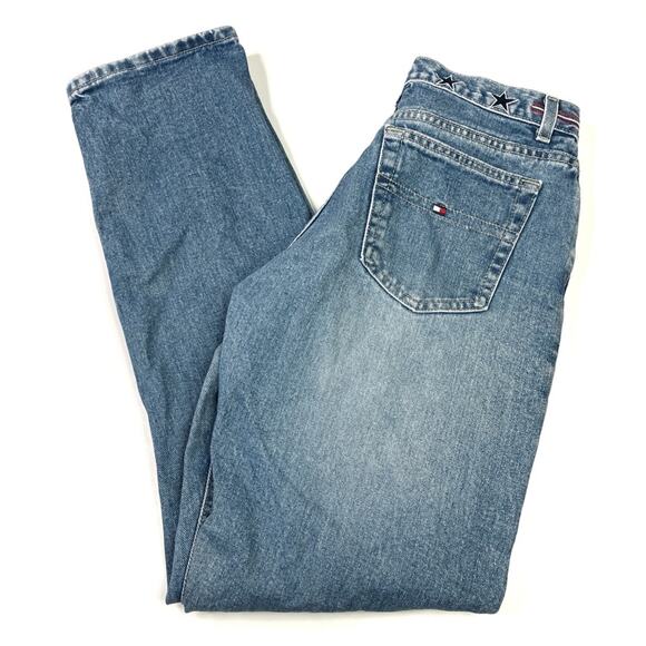 Tommy Hilfiger | Y2K Star Perfect T Jeans Medium Wash Faded Denim Cotton 6 - Picture 1 of 12